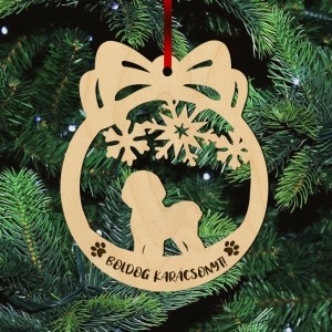 Fa karácsonyfadísz – Bichon