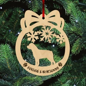 Fa karácsonyfadísz – Rottweiler