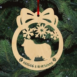 Fa karácsonyfadísz - Skót Juhász