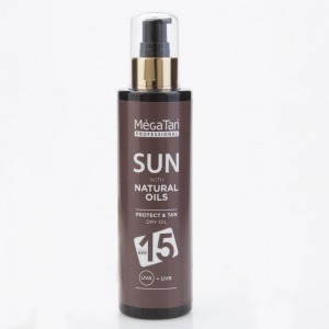 Megatan sun natural oil with spf 15 sun protection 160ml