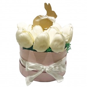 Szappan tulipán box - fehér